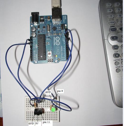 Arduino schema di collegamento del TSOP1738