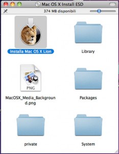 Contenuto del Dvd Lion OS X