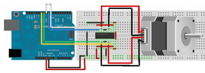 Motore passo-passo bipoare con SN754410NE