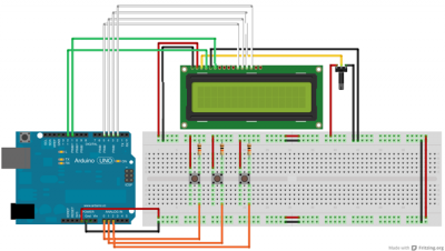 schema collegamento LCD per Dolly