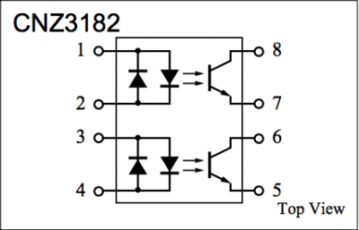 doppio fotoaccoppiatore CNZ3182