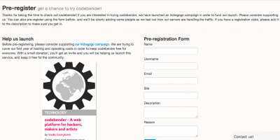 Codebender form 