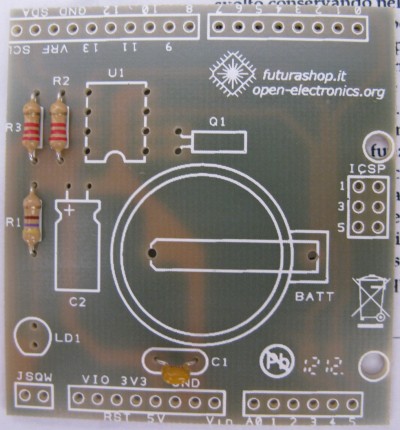 RTC shield condensatore C1