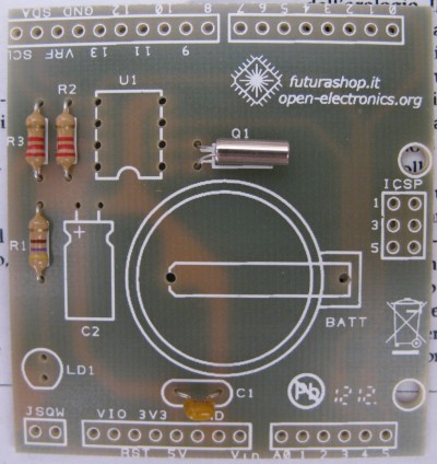 RTC shield quarzo Q1