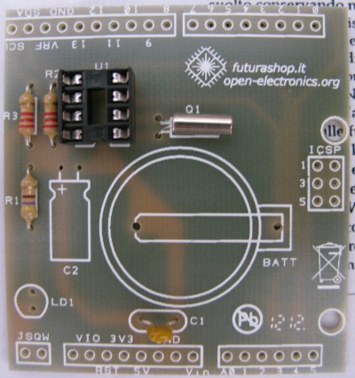 RTC shield zoccolo processore