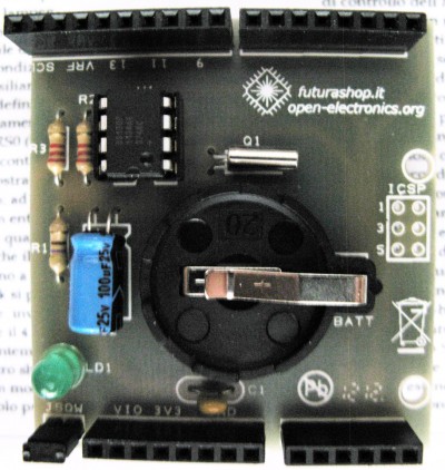 RTC shield pin per arduino