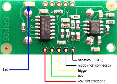 sensore ad ultrasuoni srf05