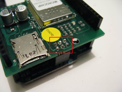 wifi shield arduino pin SPI montati