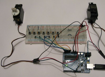 arduino servo pulsanti