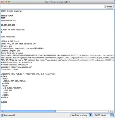 GPRS Shield serial monitor output