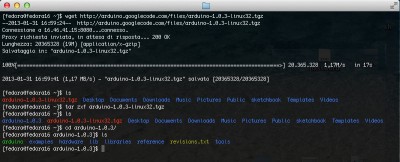 Arduino IDE 1.0.3 Fedora
