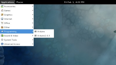 Arduino IDE 1.0.3 Fedora