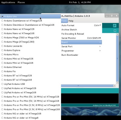 IDE Arduino sulla Fedora