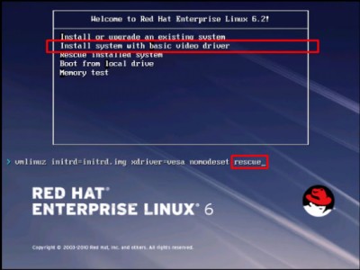 Linux RedHat 6 rescue mode