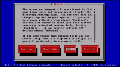 Linux RedHat 6 rescue mode