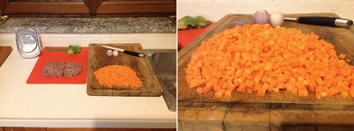 Ragu bolognese carote a dadini