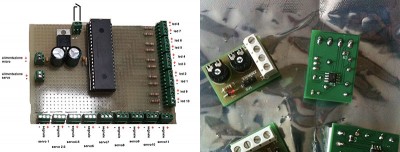 giacca animata scheda controllo servi