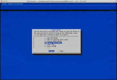 openwrt custom firmware select target 