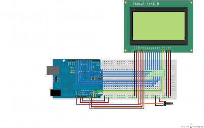 LCD grafico 128x64 arduino collegamenti