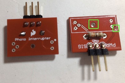 breakout per GP1A57HRJ00F montaggio pin