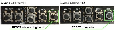 keypad lcd versione 1.0 pulsanti