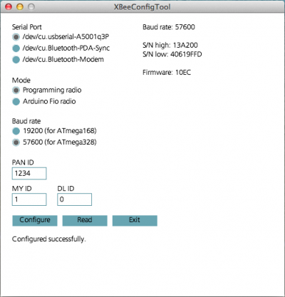 configurare xbee secondo modulo