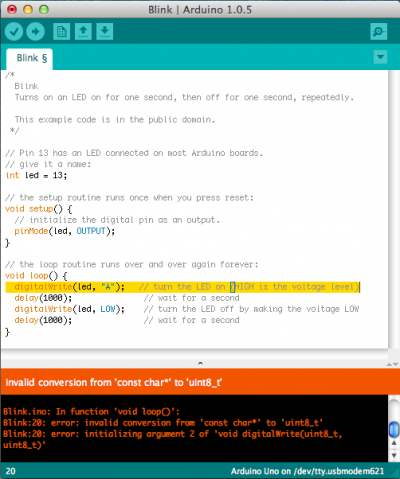 errori arduino ide const char