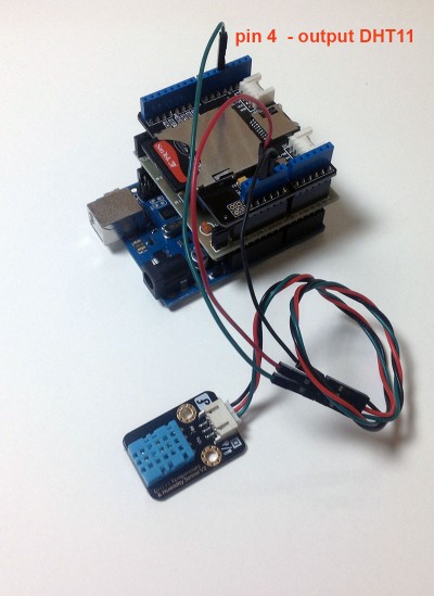 Datalogger Arduino temperatura humidity collegamenti