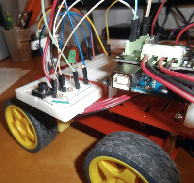 Robot 4WD connessioni breadboard