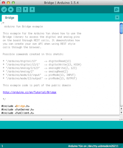 arduino yun bridge example