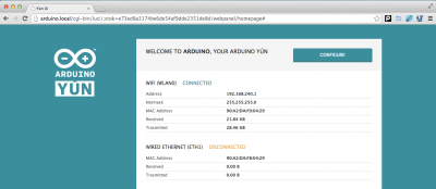 arduino yun configure