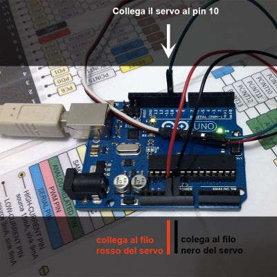 DF15HSR 360 gradi arduino collegamenti