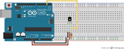 DS18S20 temperatura schema connessione sonda