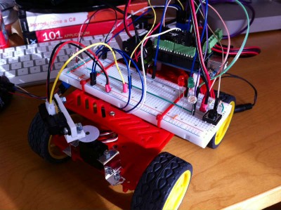 Rover 4WD nunchuck breadboard