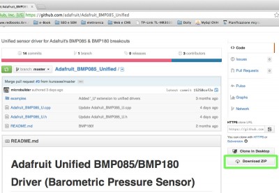 BMP085 barometric sensor