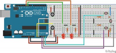 robot beginner kit fotoresistenze schema