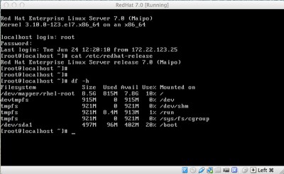 RedHat Enterprise Linux 7 df partizioni