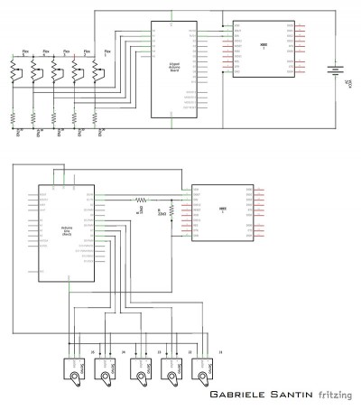 robot hand schema elettrico