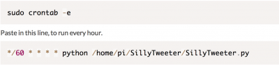 Twitter crontab line