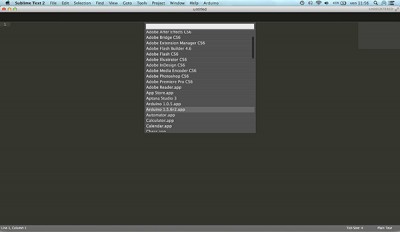 Sublime Text Arduino IDE 1.5.6r2 select application ide