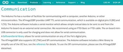 arduino fio comunication