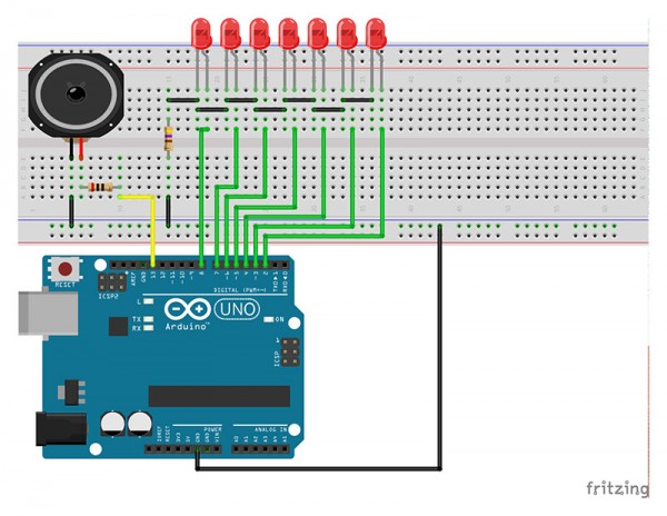 Suonerie Natalizie arduino led schema