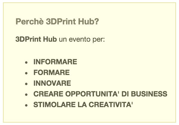 3dPrint hub Milano perche