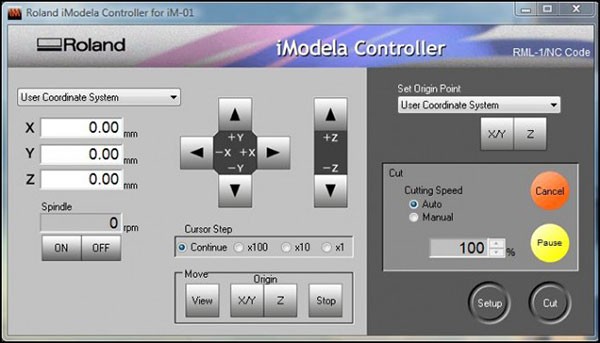 PCB iModela Controller setting