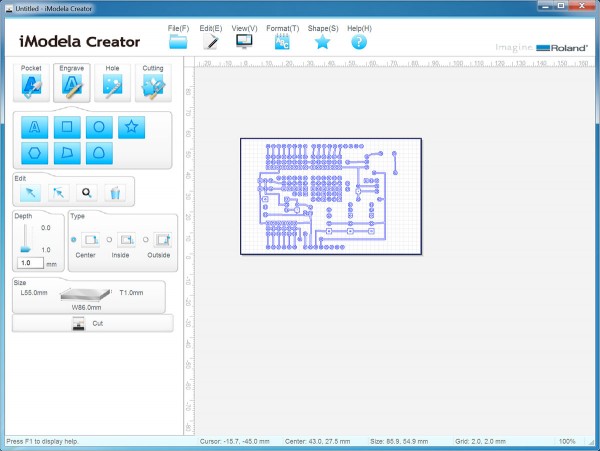 PCB iModela Creator import file