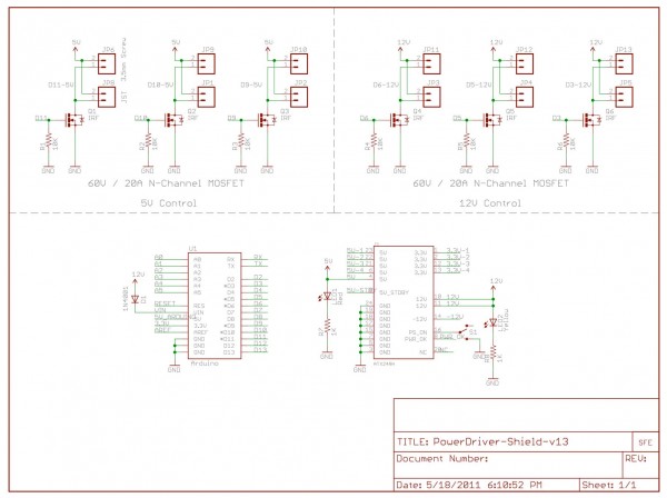 Power Driver Shield schema completo