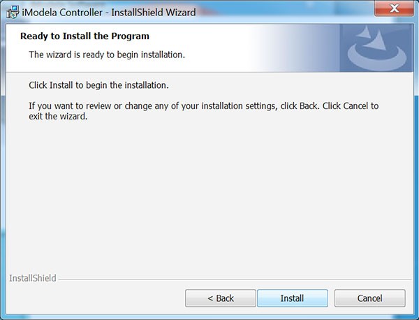 iModela Software install Controller ready to