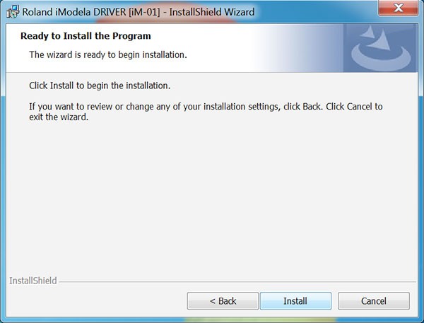 iModela Software install Driver ready to