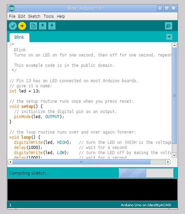 remote raspbian control arduino compiling