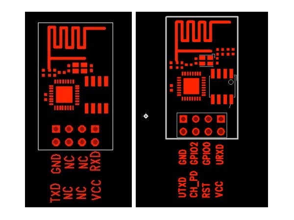 ESP8266 connection pinout